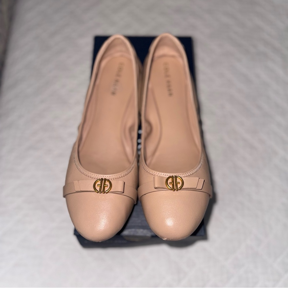Cole Haan Women’s Size 10 Tova Bow Ballet Flat Brush - Picture 4 of 6